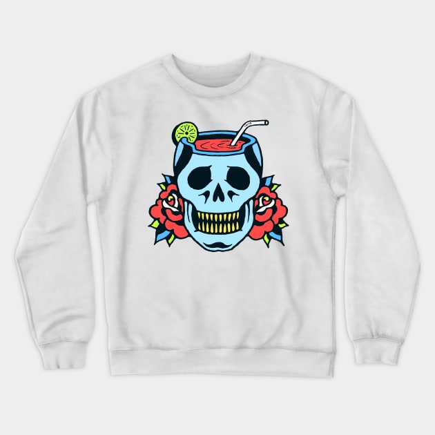 Juice in a Skull Glass Crewneck Sweatshirt by herbivorass